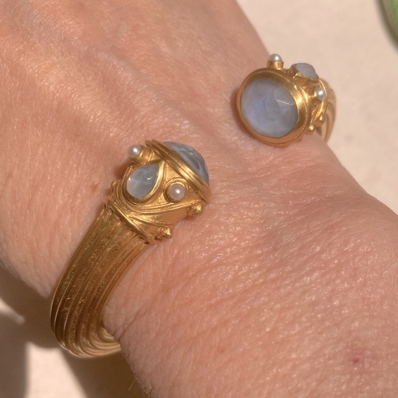 Julie Vos 24k gold plated and Blue Stone Bracelet